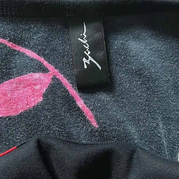 Zachi Gorgeous Black Floral Sequins Beaded Long Sleeve Sweater Top **Sz L** 🌺🌺 - Picture 5 of 5